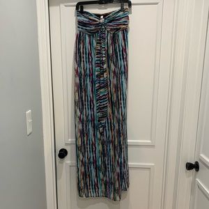 Xhilaration watercolor strapless maxi dress size Small.